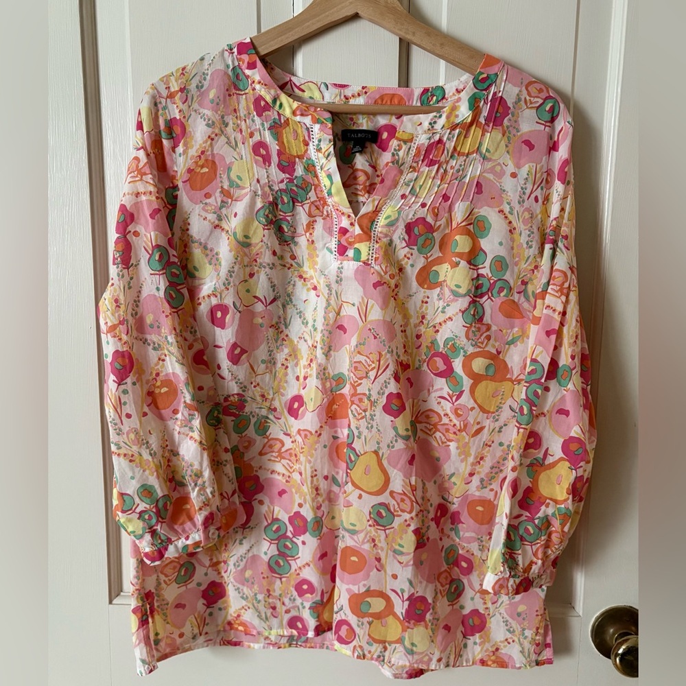 Talbots Floral Pink Women's Top